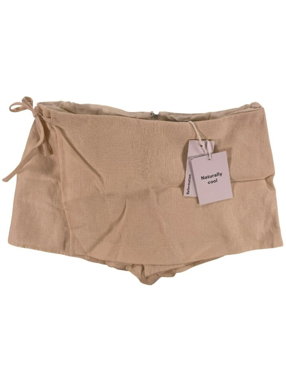 Reformation Laurel Linen Skort Skirt Sugar Beige Linen Women's Sz 0 MSRP$148 NEW